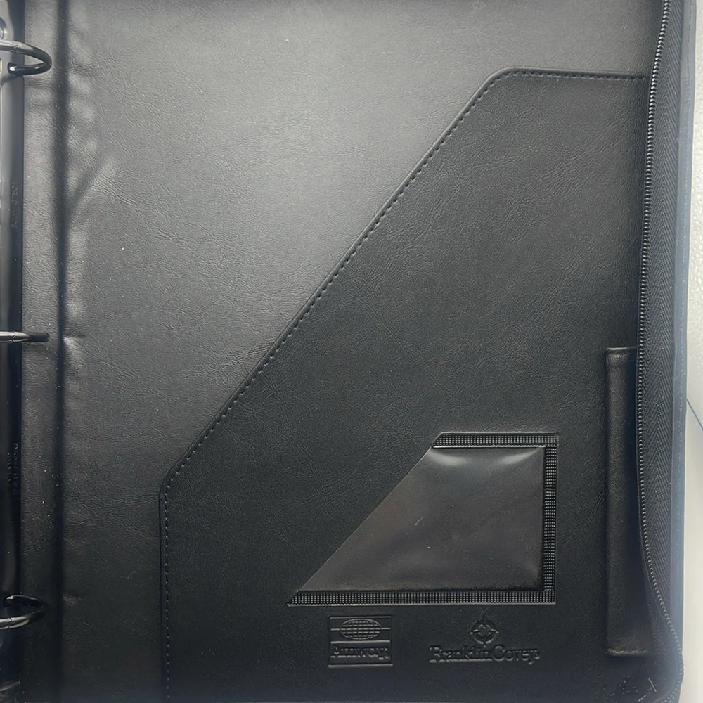 Franklin Covey Zip Binder Planner Portfolio Business School Office Black